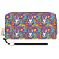 Trippy Bunny Leather Women's Zipper Wristlet Wallet - DeRose Seasonal