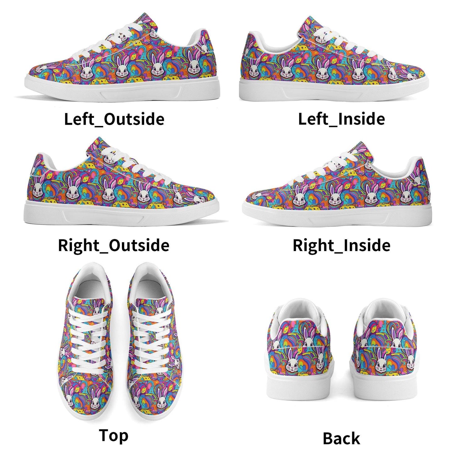 Trippy Bunny Lightweight Brand Low Top Leather Shoes - DeRose Seasonal