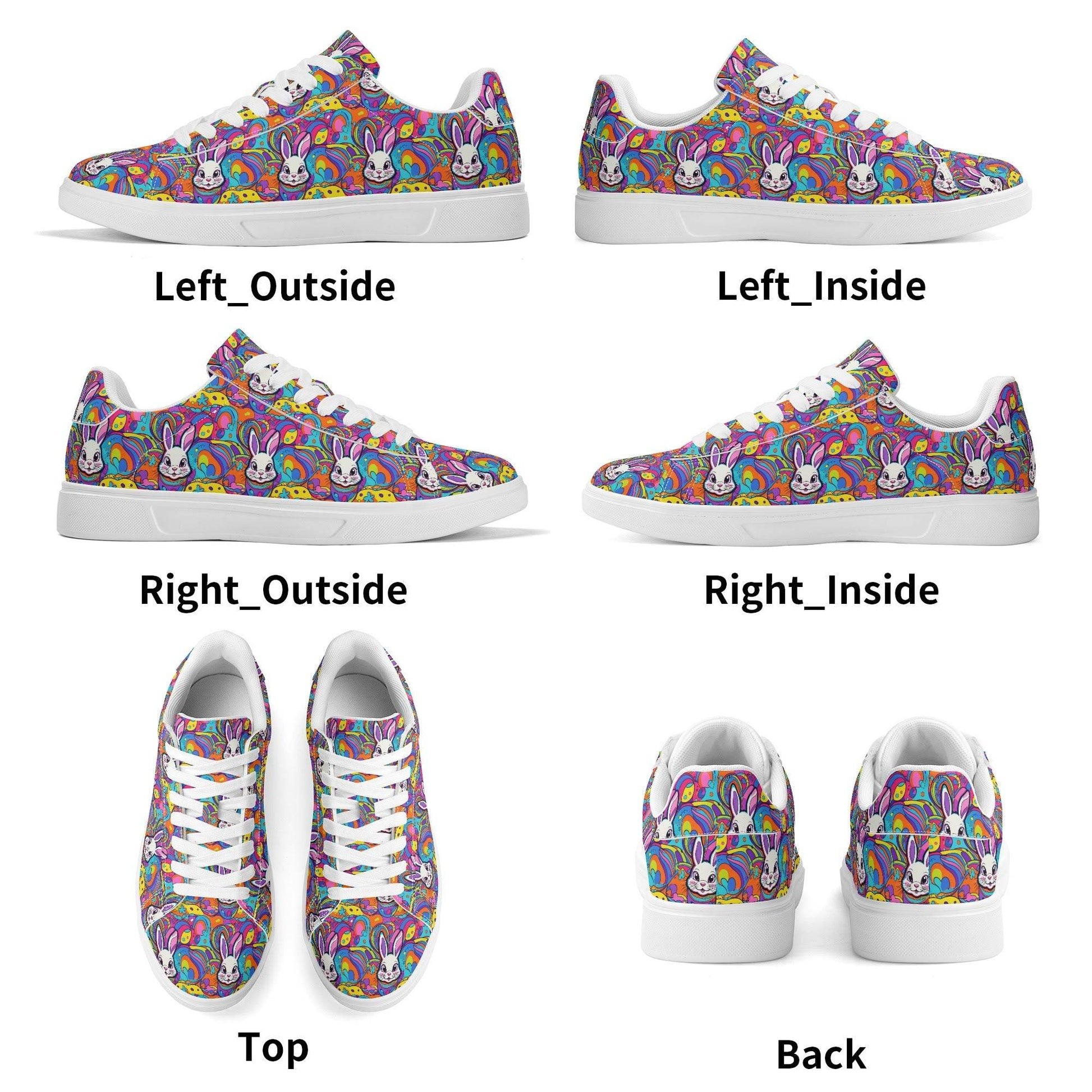 Trippy Bunny Lightweight Brand Low Top Leather Shoes - DeRose Seasonal