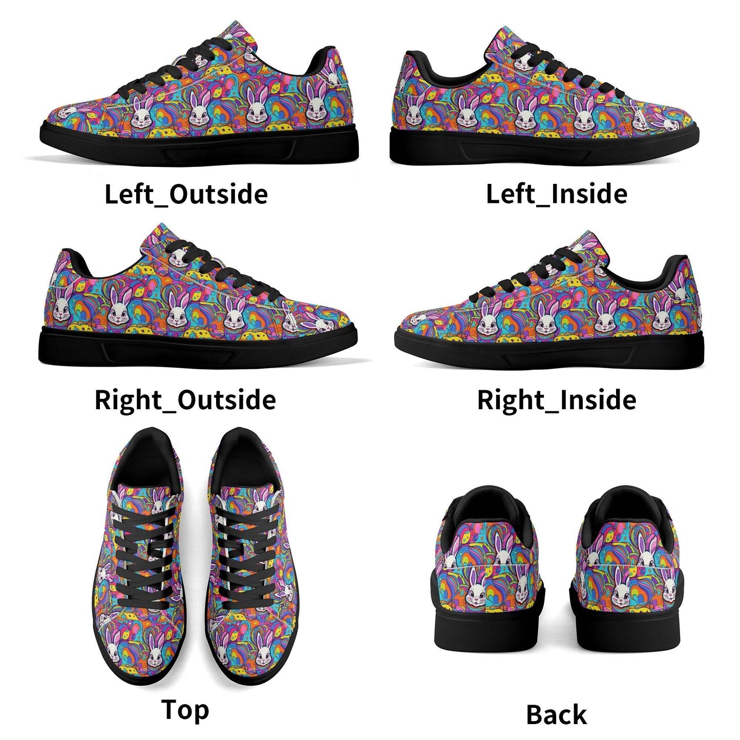 Trippy Bunny Lightweight Brand Low Top Leather Shoes - DeRose Seasonal