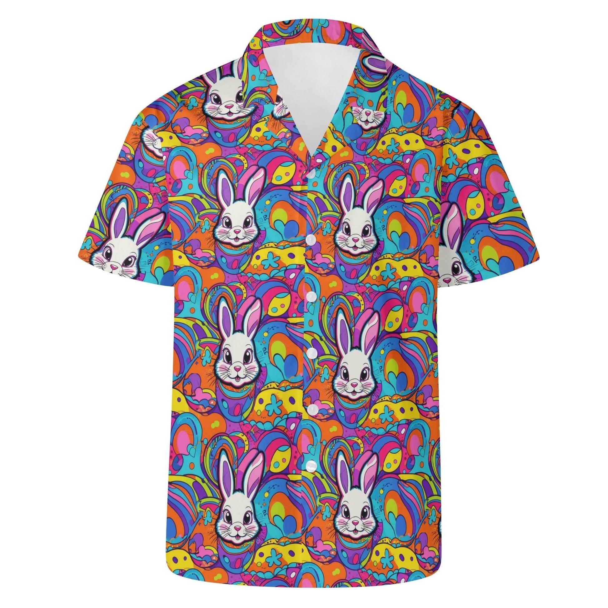 Trippy Bunny Men's Casual Hawaiian Shirt - DeRose Seasonal