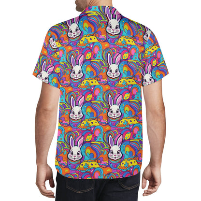 Trippy Bunny Men's Casual Hawaiian Shirt - DeRose Seasonal