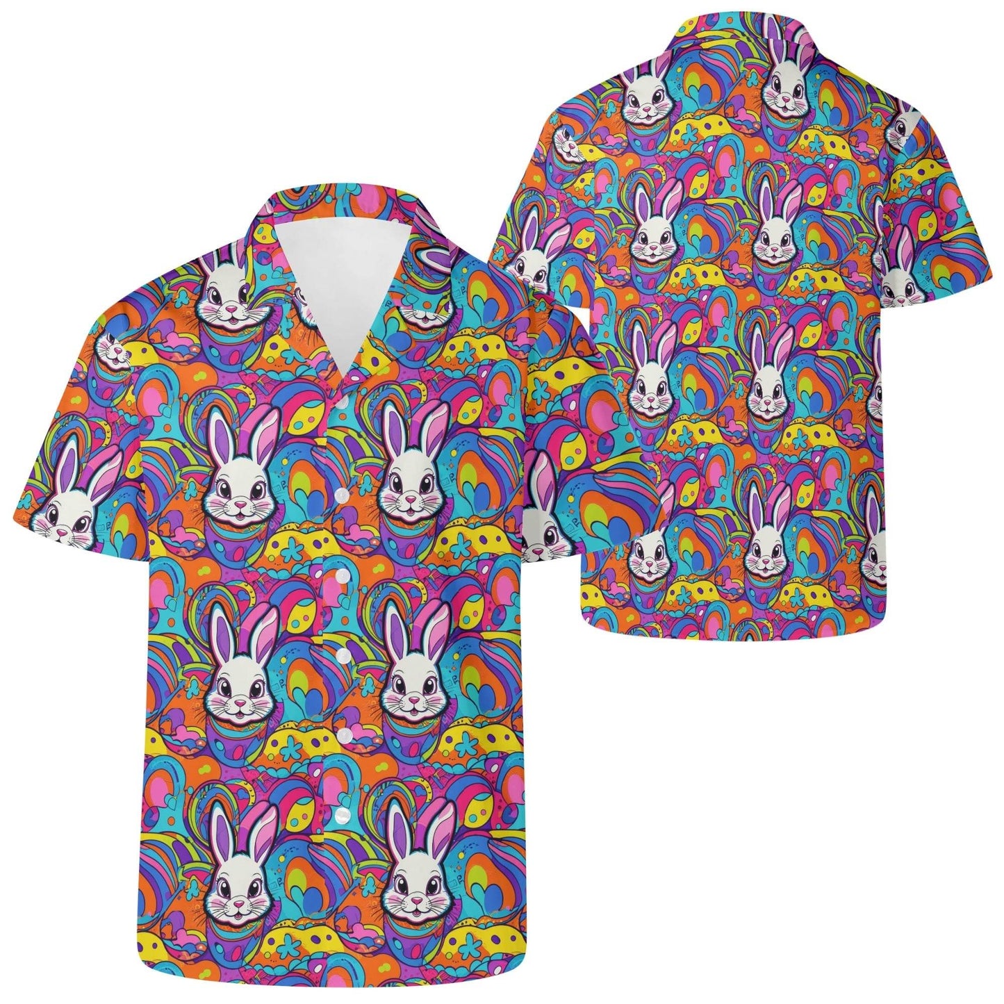 Trippy Bunny Men's Casual Hawaiian Shirt - DeRose Seasonal