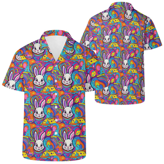 Trippy Bunny Men's Casual Hawaiian Shirt - DeRose Seasonal