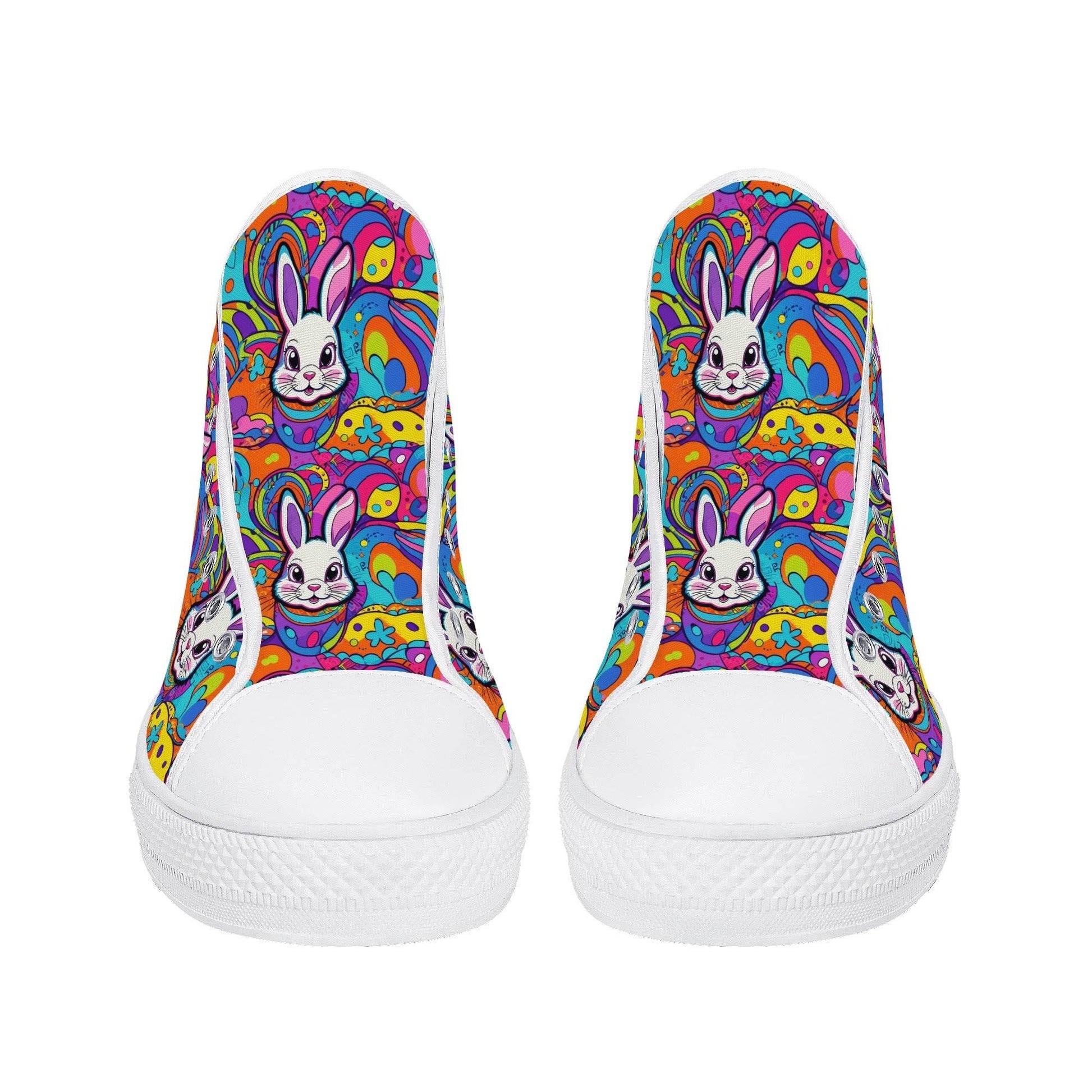 Trippy Bunny Men's High Top Canvas Shoes - DeRose Seasonal