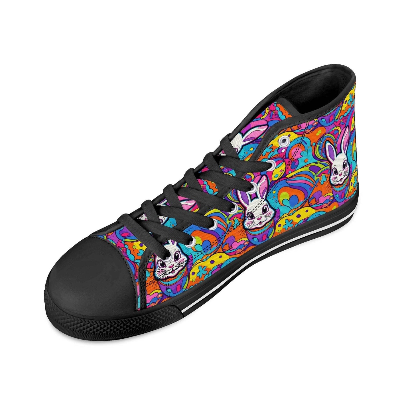Trippy Bunny Men's High Top Canvas Shoes - DeRose Seasonal