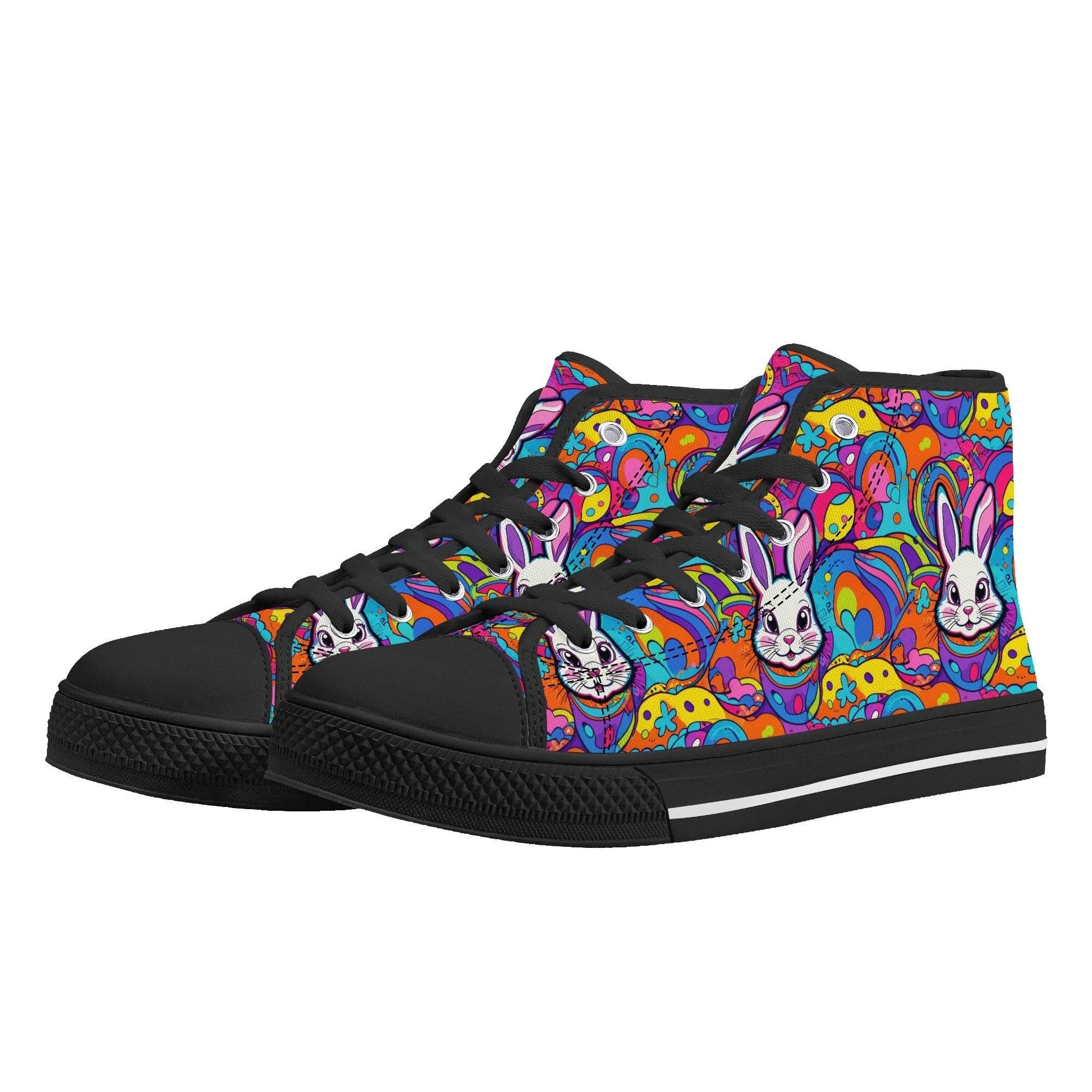 Trippy Bunny Men's High Top Canvas Shoes - DeRose Seasonal