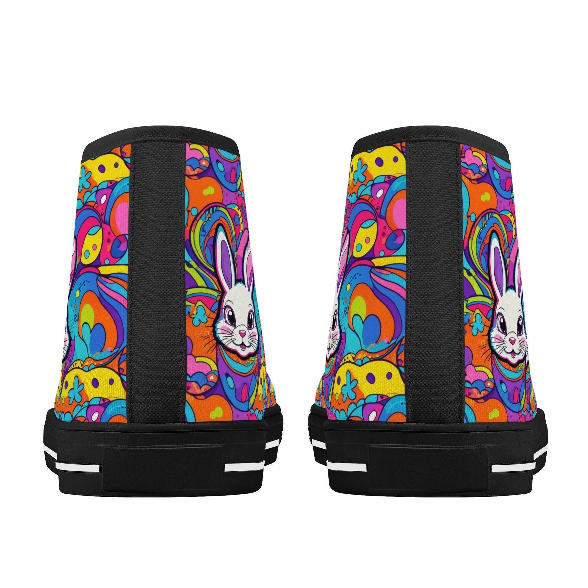 Trippy Bunny Men's High Top Canvas Shoes - DeRose Seasonal