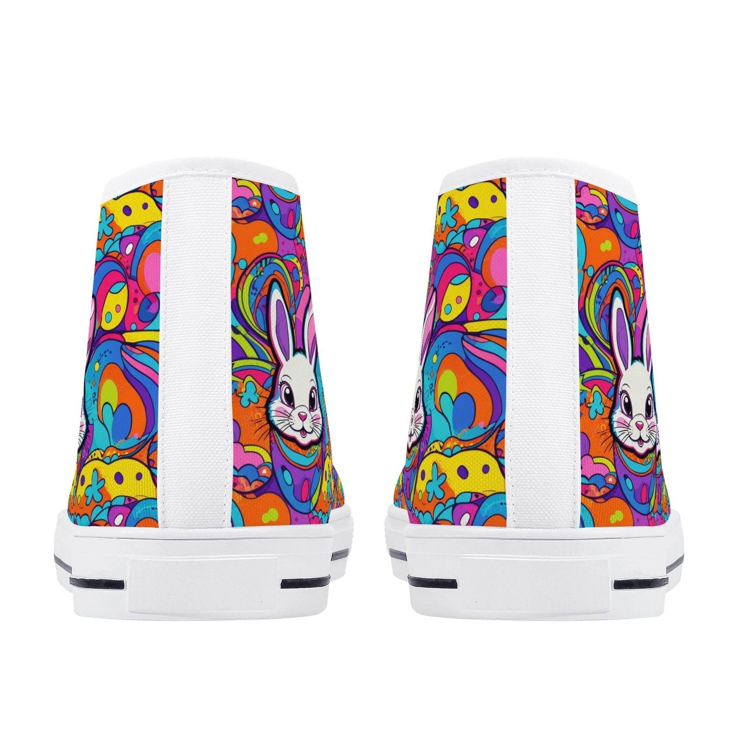 Trippy Bunny Men's High Top Canvas Shoes - DeRose Seasonal