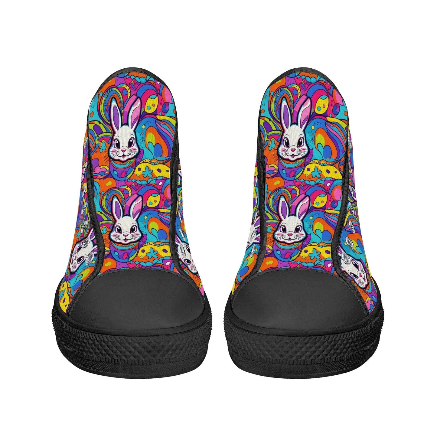 Trippy Bunny Men's High Top Canvas Shoes - DeRose Seasonal