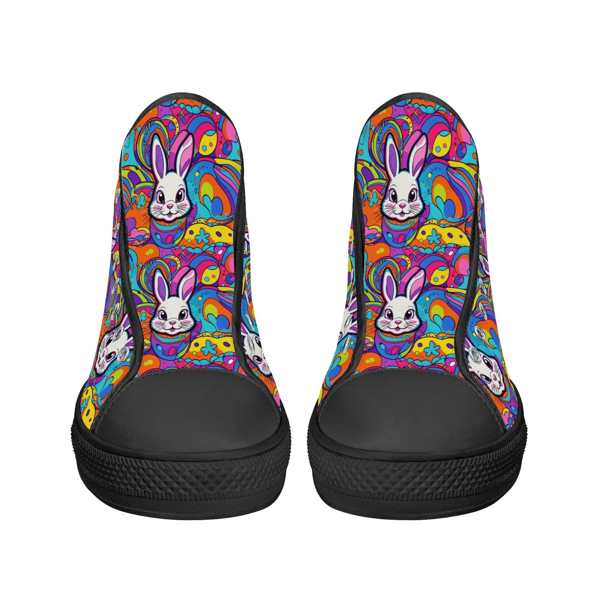 Trippy Bunny Men's High Top Canvas Shoes - DeRose Seasonal