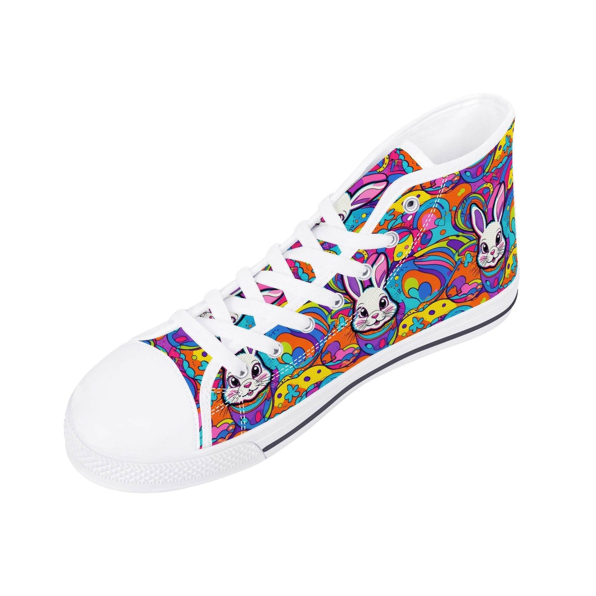 Trippy Bunny Men's High Top Canvas Shoes - DeRose Seasonal