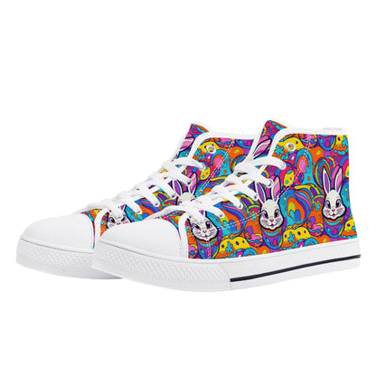 Trippy Bunny Men's High Top Canvas Shoes - DeRose Seasonal
