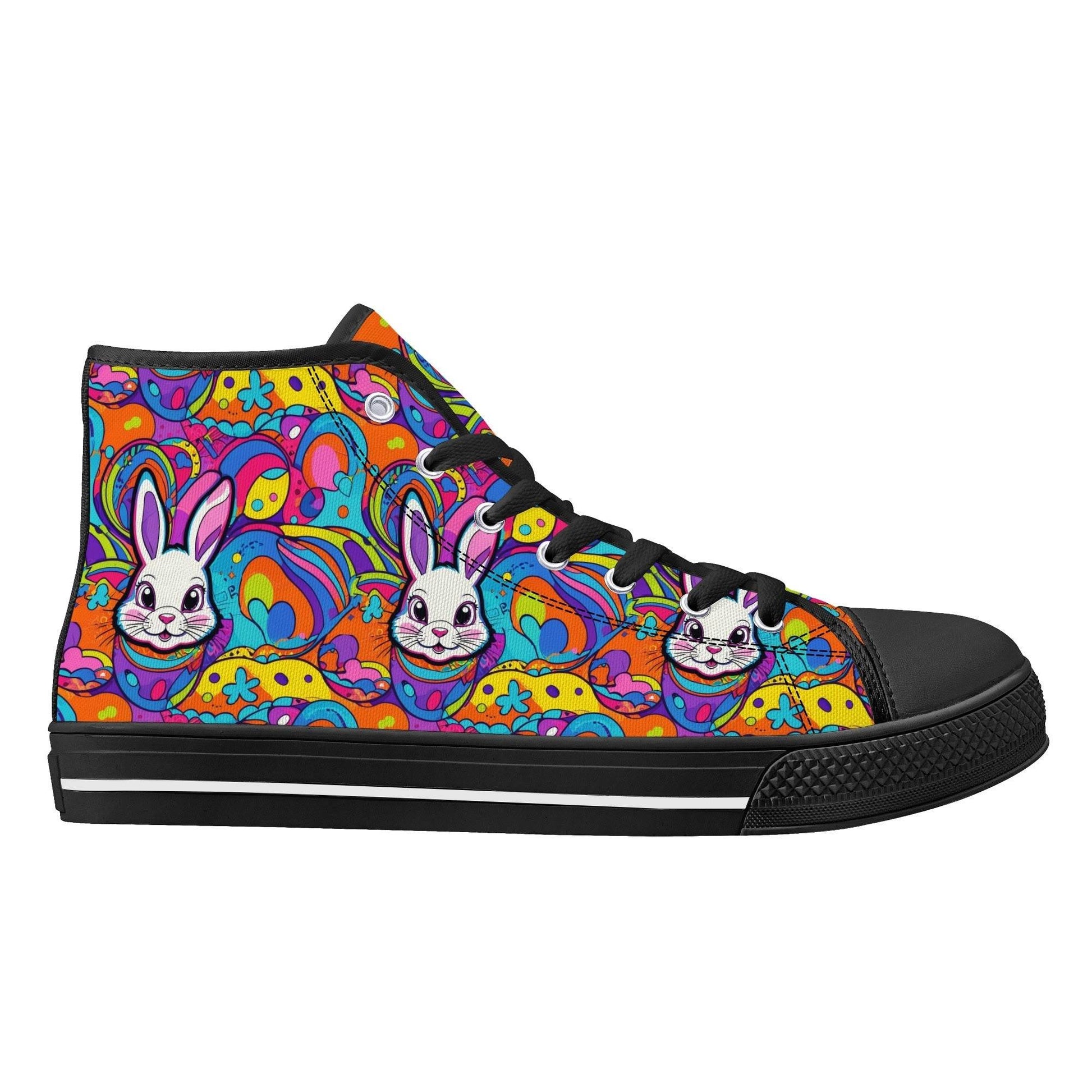 Trippy Bunny Men's High Top Canvas Shoes - DeRose Seasonal