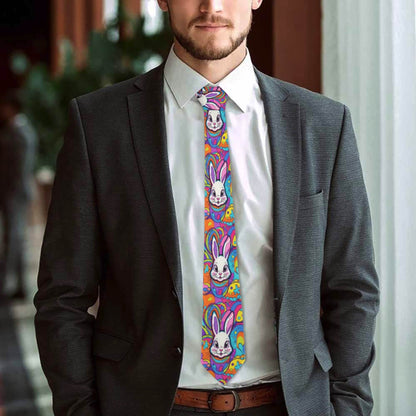 Trippy Bunny Men's Necktie - DeRose Seasonal