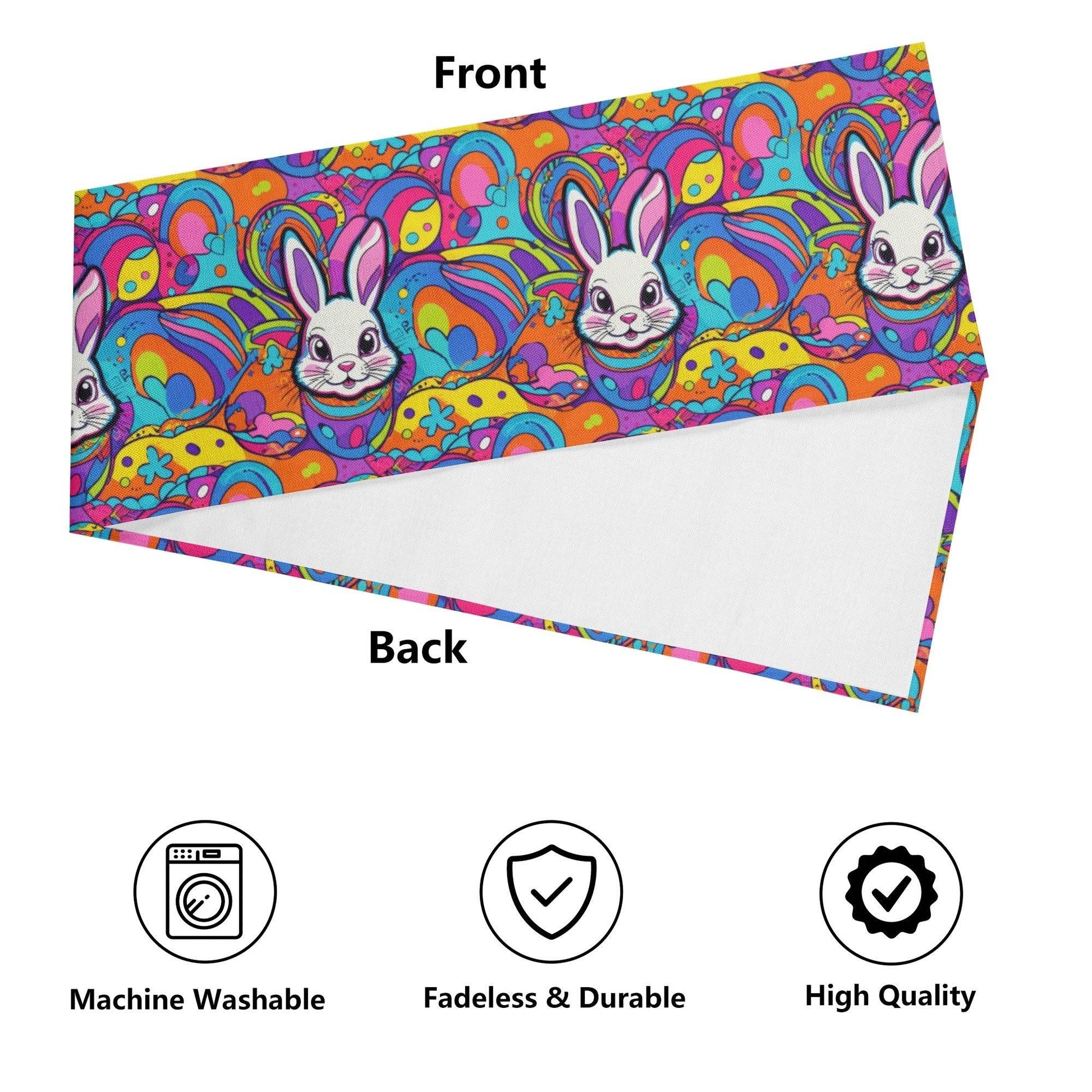 Trippy Bunny Polyester Table Runner - DeRose Seasonal
