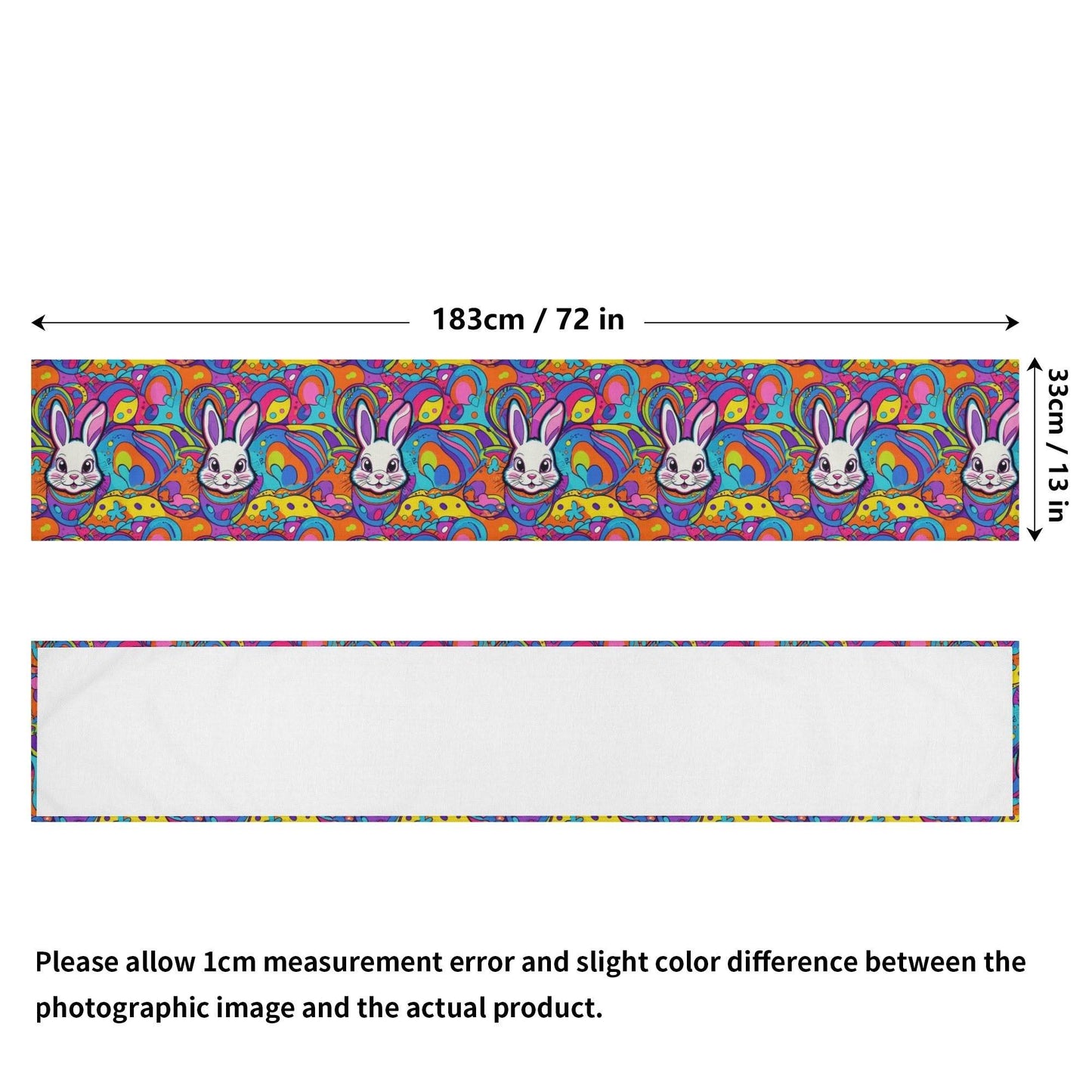 Trippy Bunny Polyester Table Runner - DeRose Seasonal