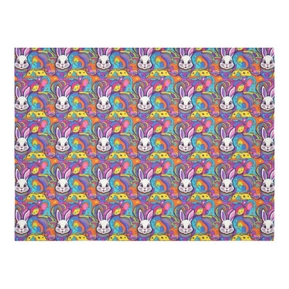 Trippy Bunny Polyester Tablecloth Polyester Tablecloth 70"x 52" DeRose Seasonal