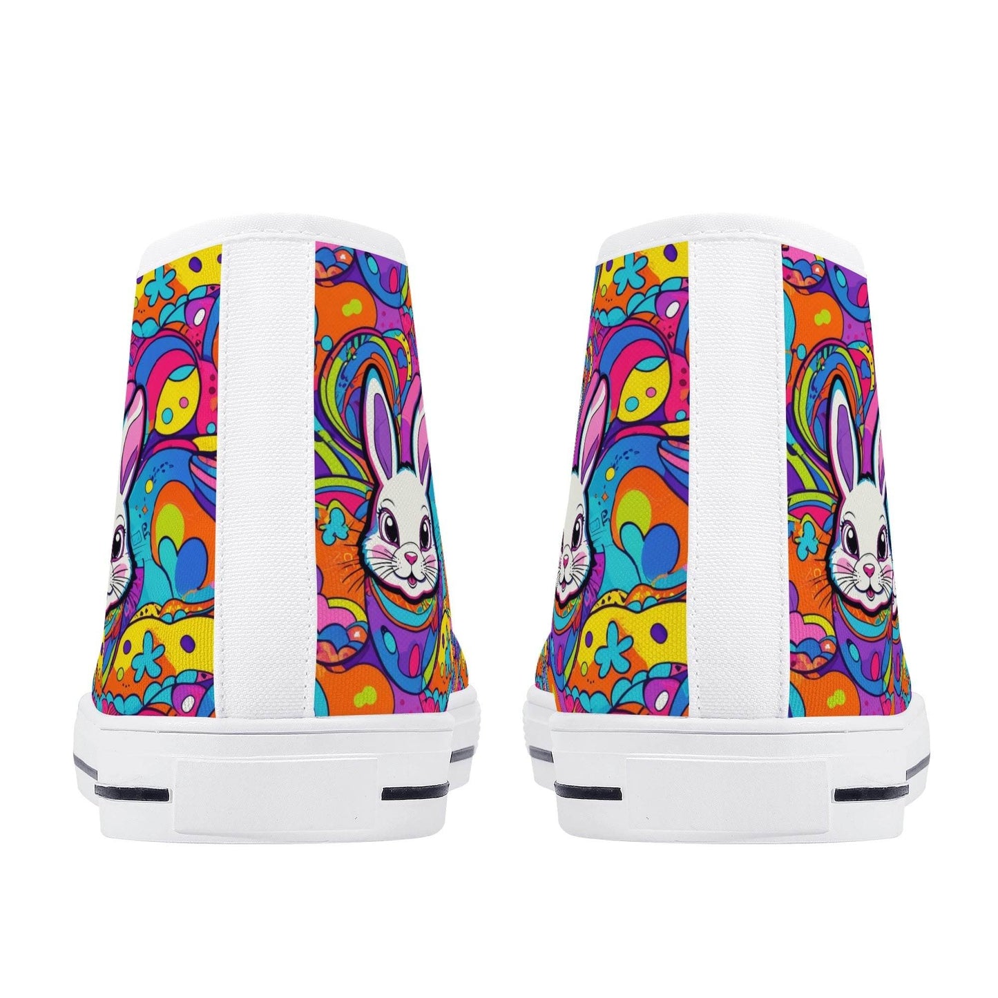 Trippy Bunny Women's High Top Canvas Shoes - DeRose Seasonal