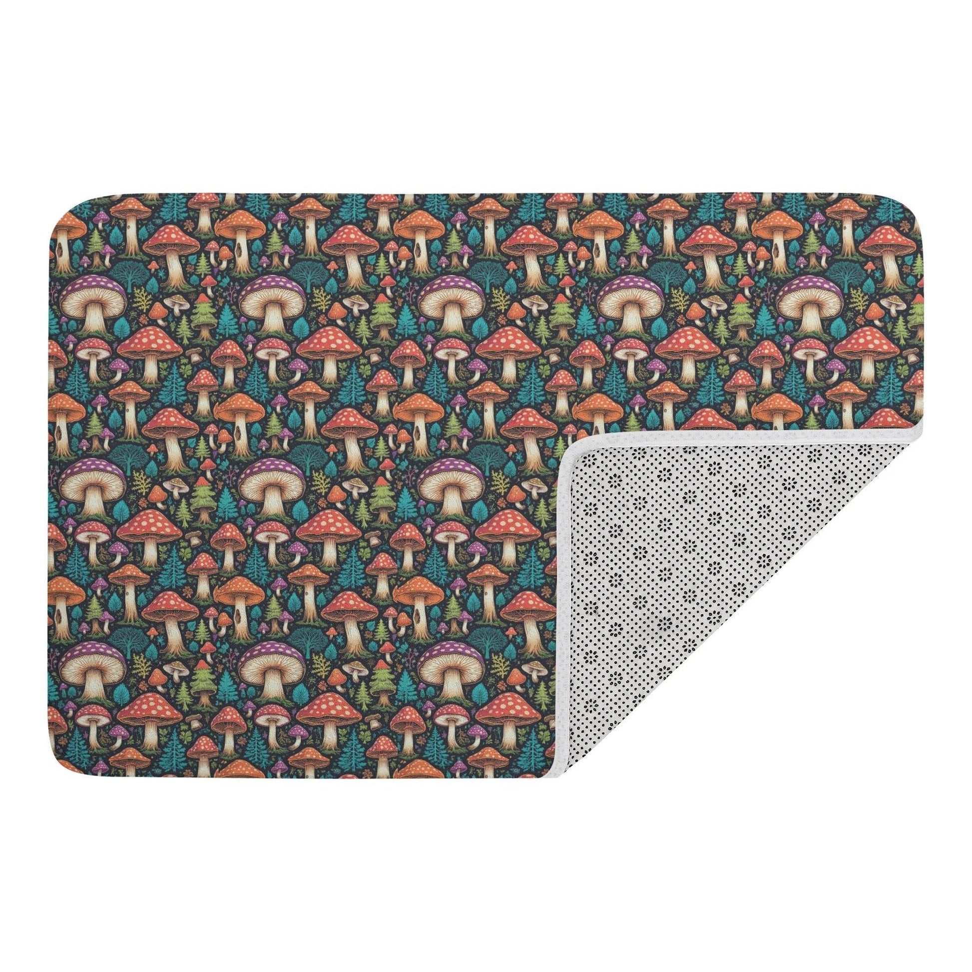 Trippy Shrooms Plush Indoor Doormat - DeRose Seasonal