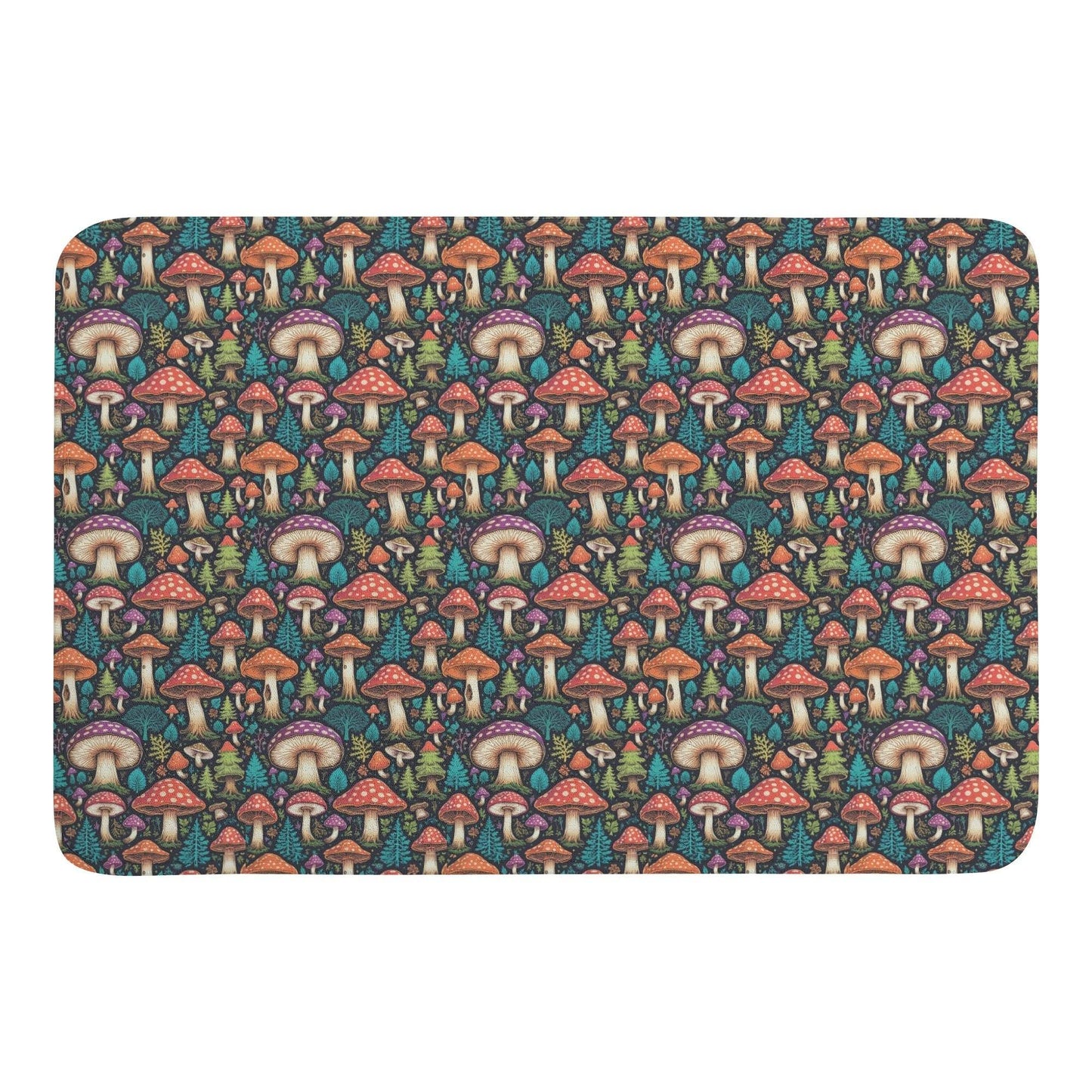 Trippy Shrooms Plush Indoor Doormat - DeRose Seasonal