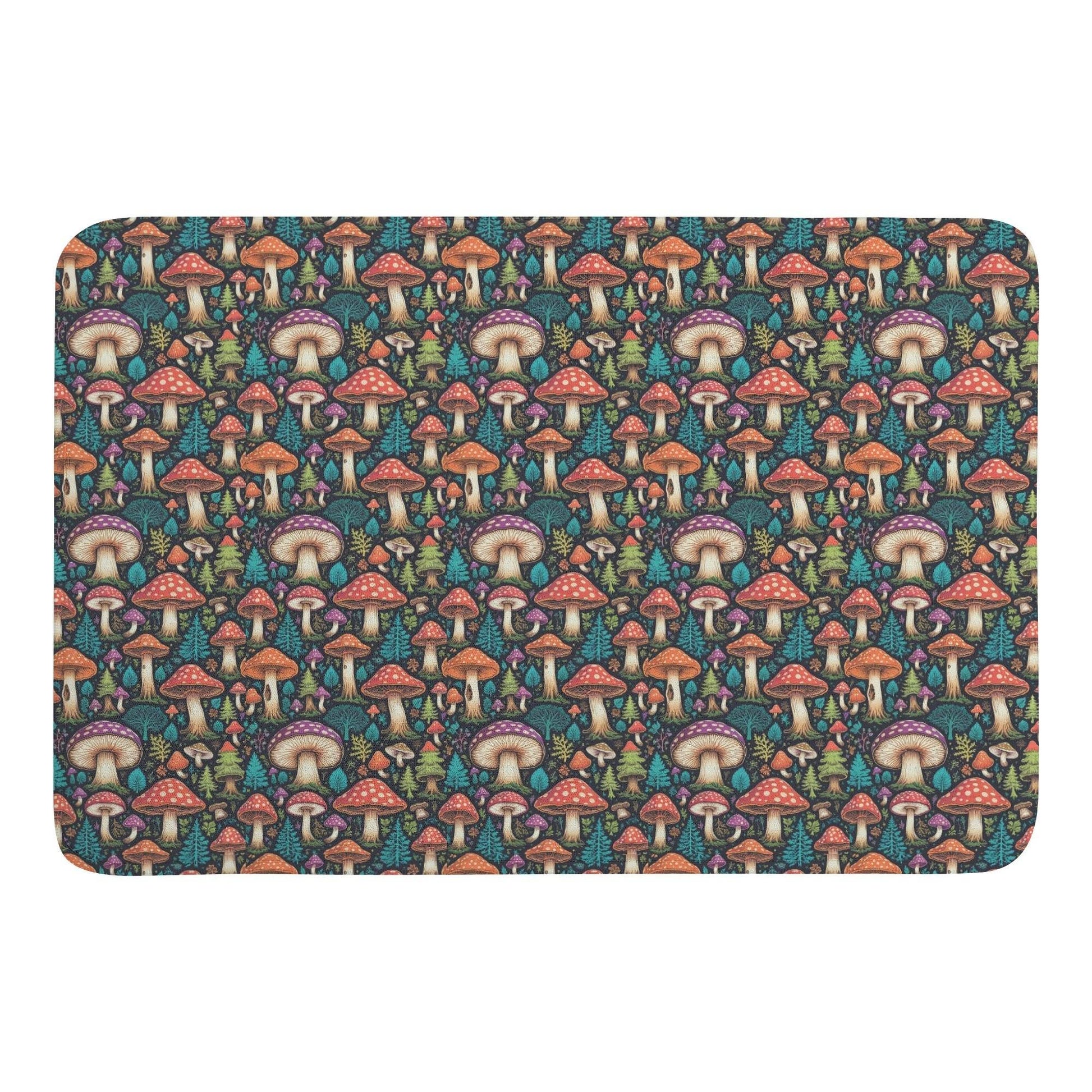 Trippy Shrooms Plush Indoor Doormat - DeRose Seasonal
