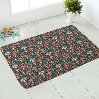 Trippy Shrooms Plush Indoor Doormat - DeRose Seasonal