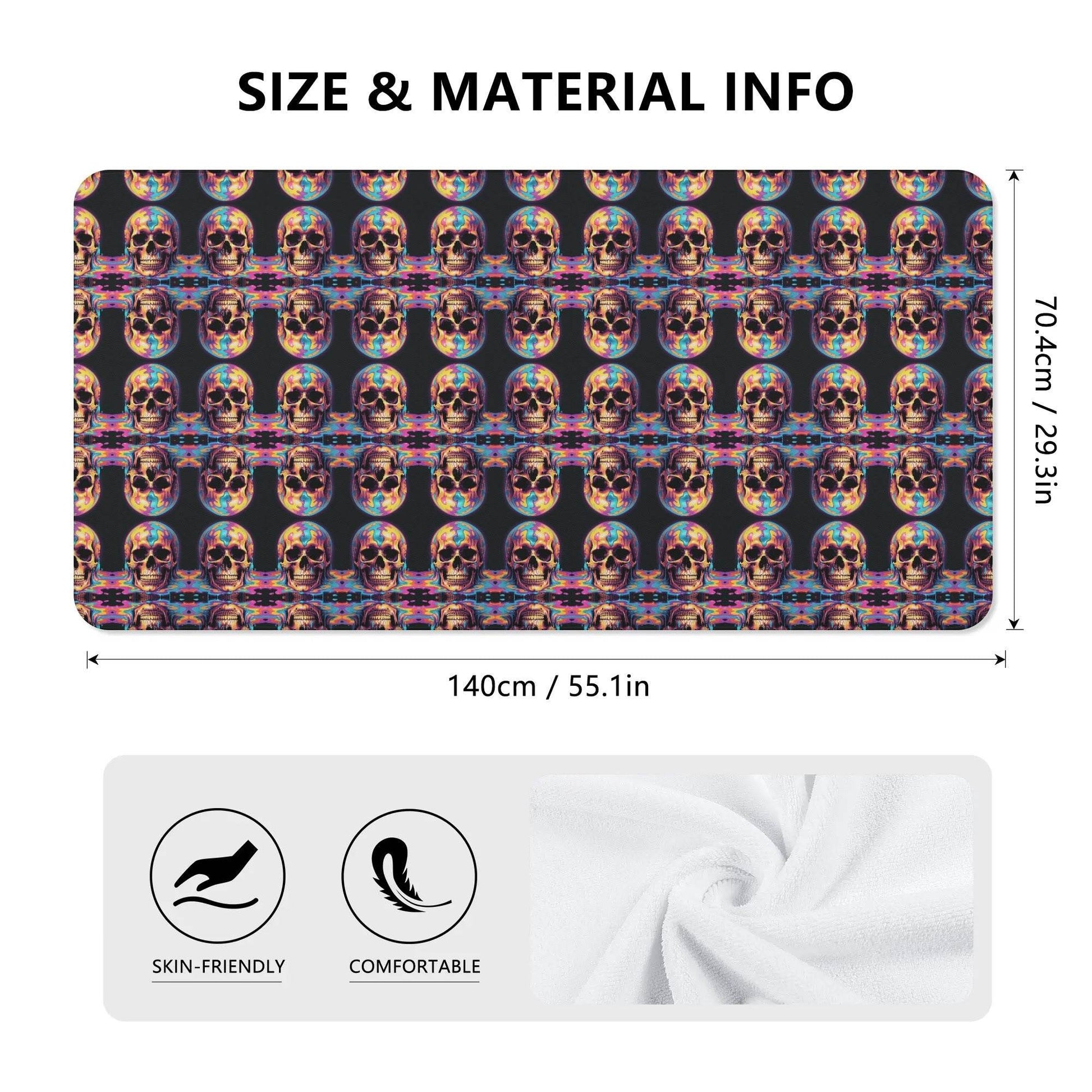 Trippy Skull Bath Towel - DeRose Seasonal