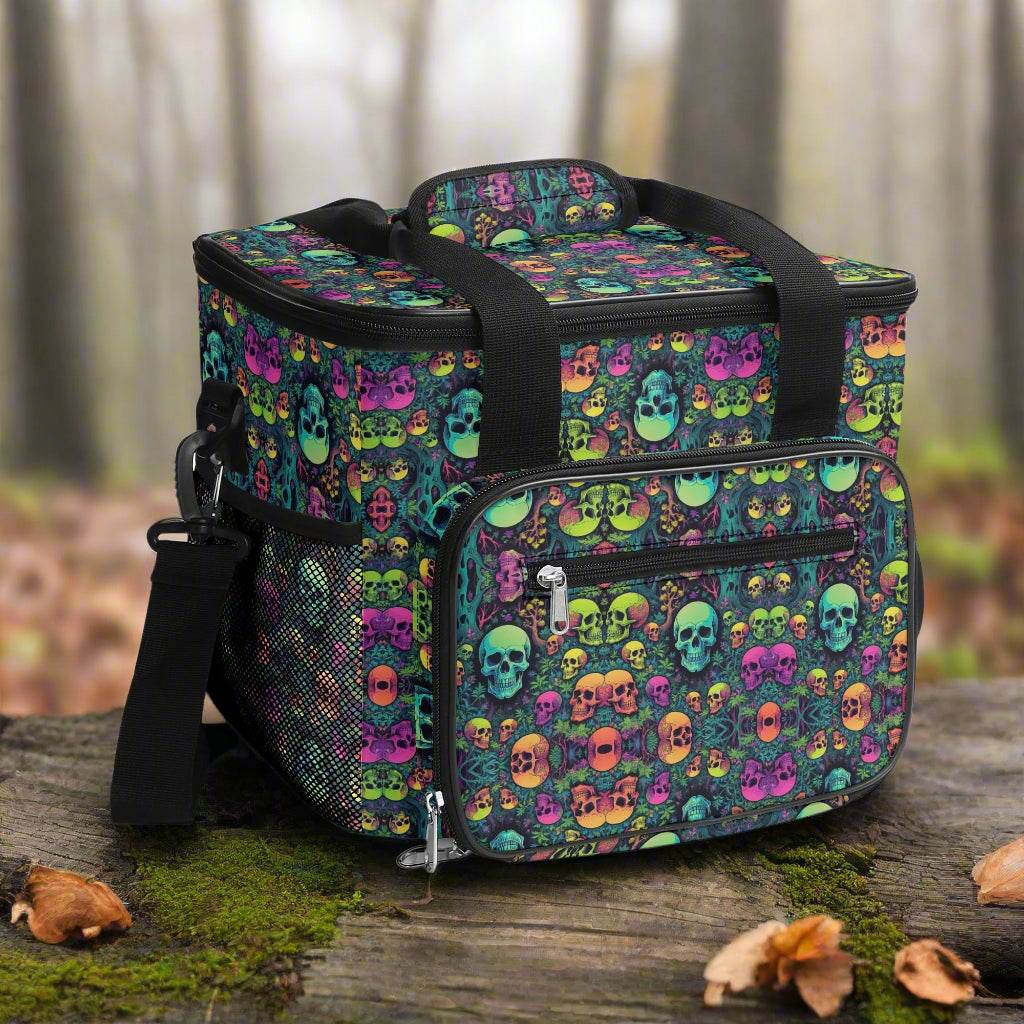 Trippy Skulls Insulated Leakproof Cooler Bag Lunch Box - DeRose Seasonal