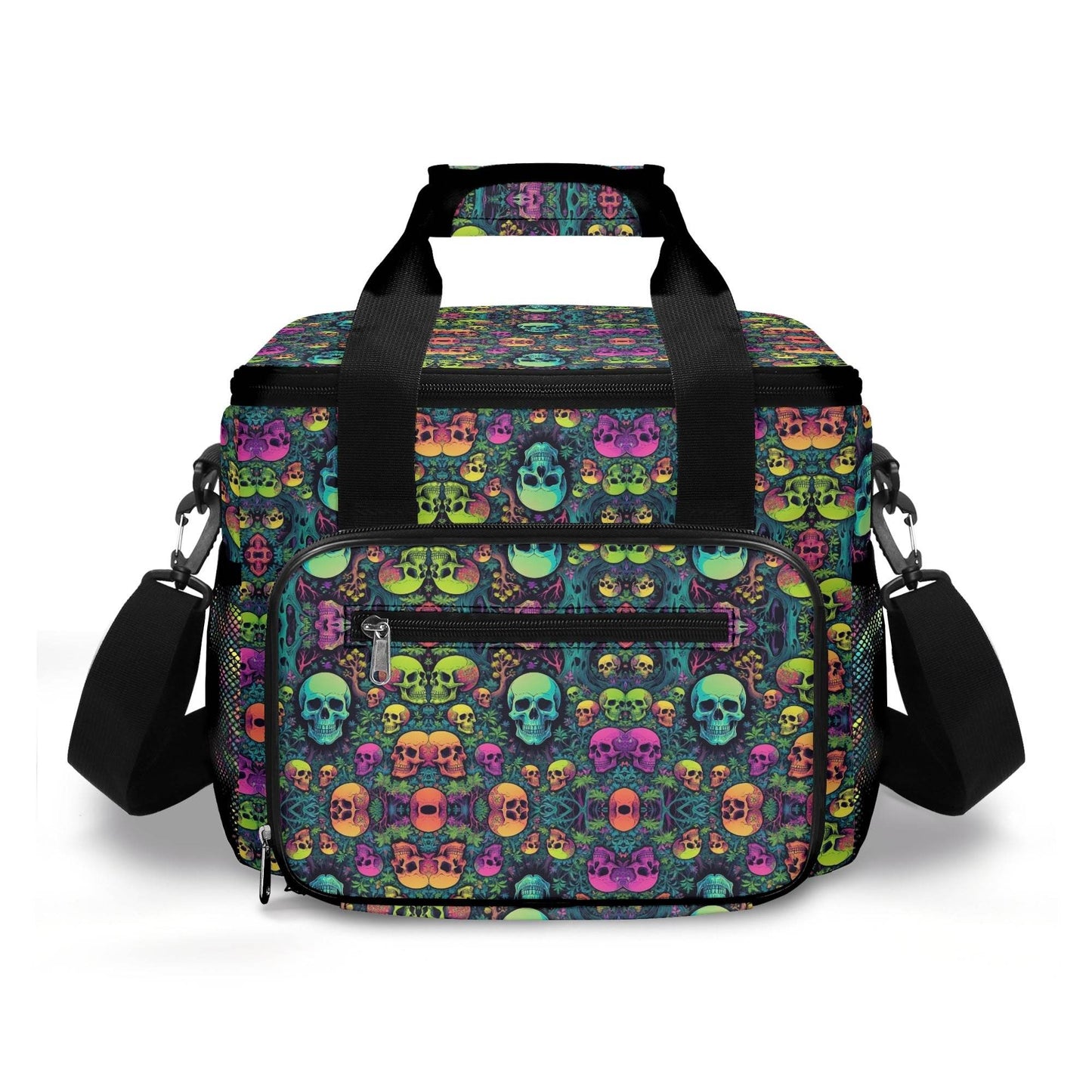 Trippy Skulls Insulated Leakproof Cooler Bag Lunch Box - DeRose Seasonal