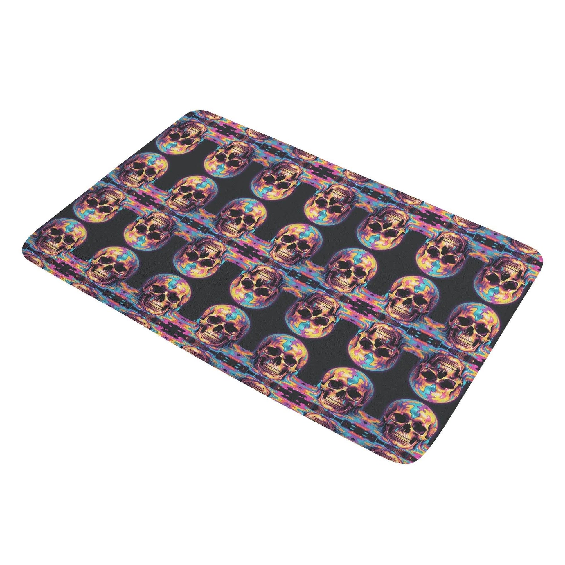 Trippy Skulls Plush Indoor Doormat - DeRose Seasonal
