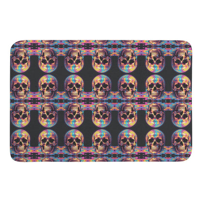 Trippy Skulls Plush Indoor Doormat - DeRose Seasonal