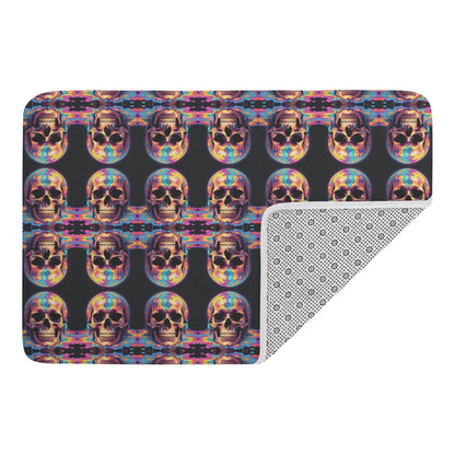 Trippy Skulls Plush Indoor Doormat - DeRose Seasonal