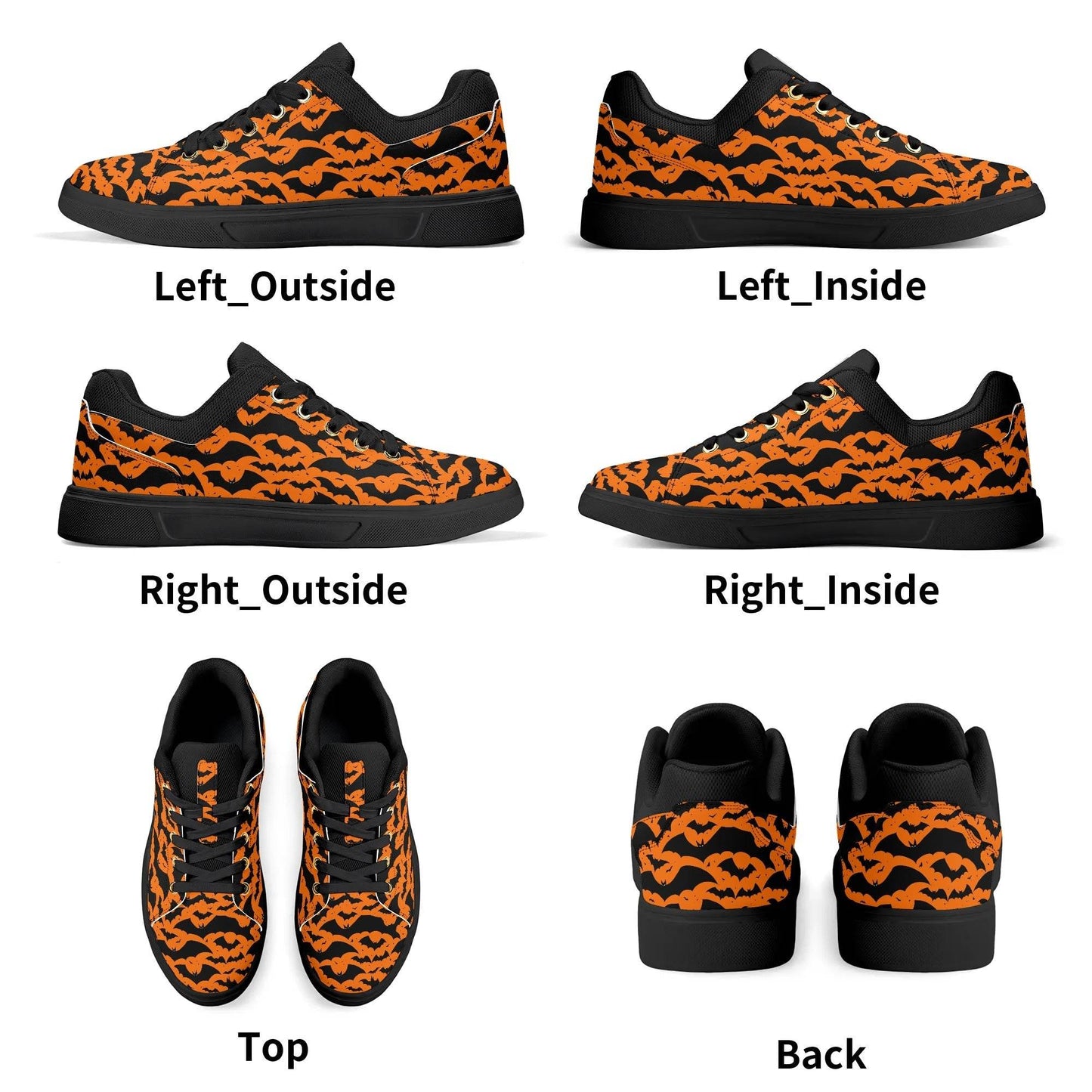 Unisex Halloween Bats Lightweight Brand Low Top Mesh Shoes - DeRose Seasonal
