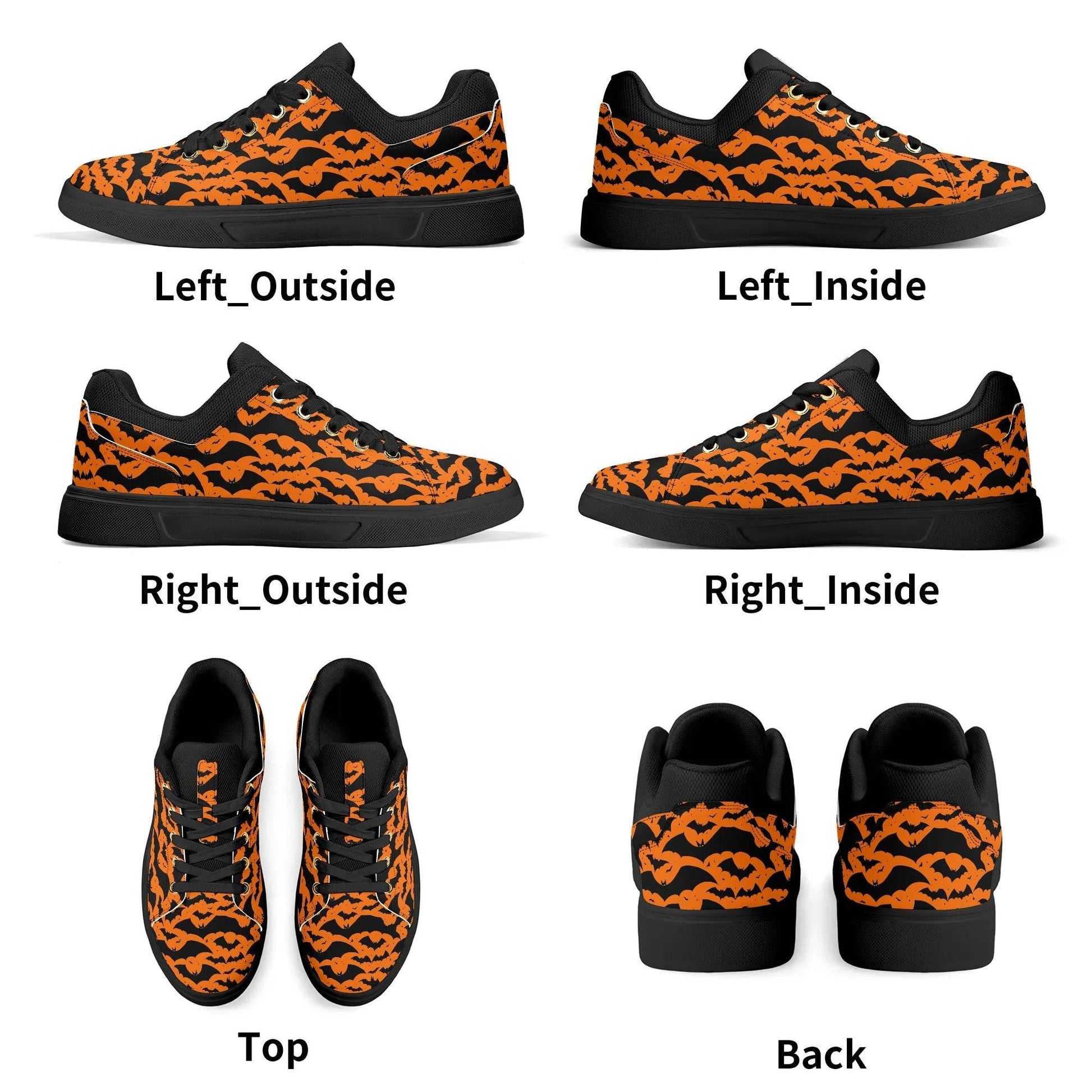 Unisex Halloween Bats Lightweight Brand Low Top Mesh Shoes - DeRose Seasonal