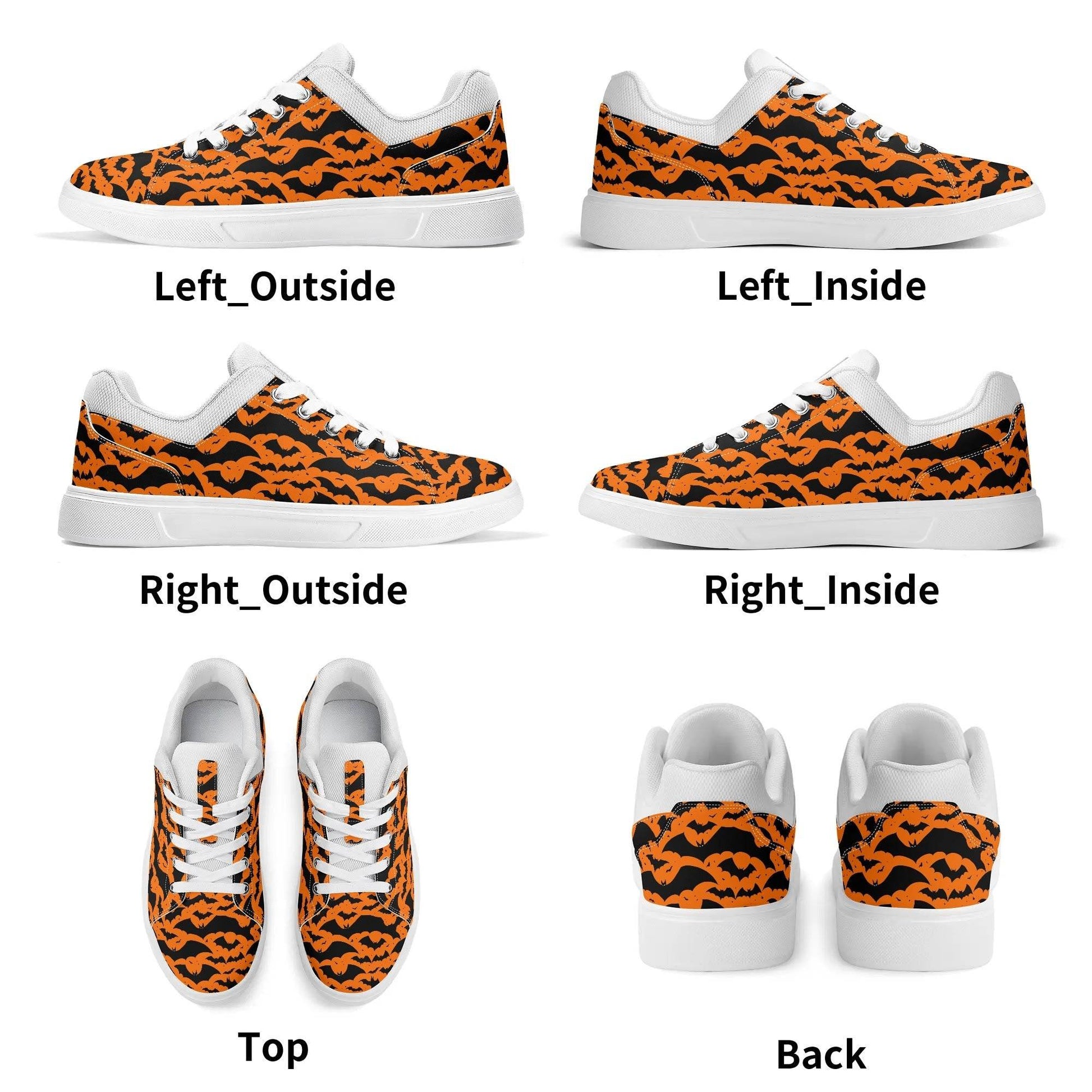 Unisex Halloween Bats Lightweight Brand Low Top Mesh Shoes - DeRose Seasonal