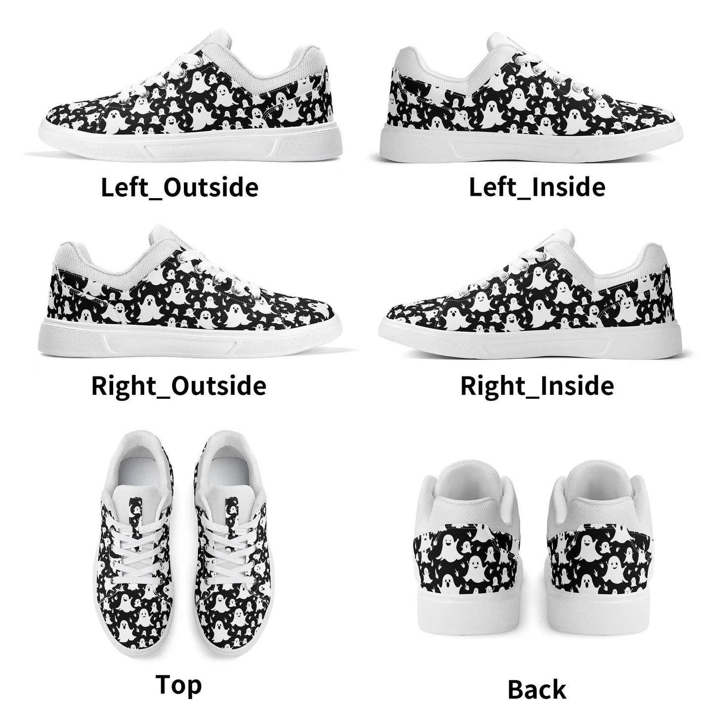 Unisex Spooky Ghost Lightweight Brand Low Top Mesh Shoes - DeRose Seasonal
