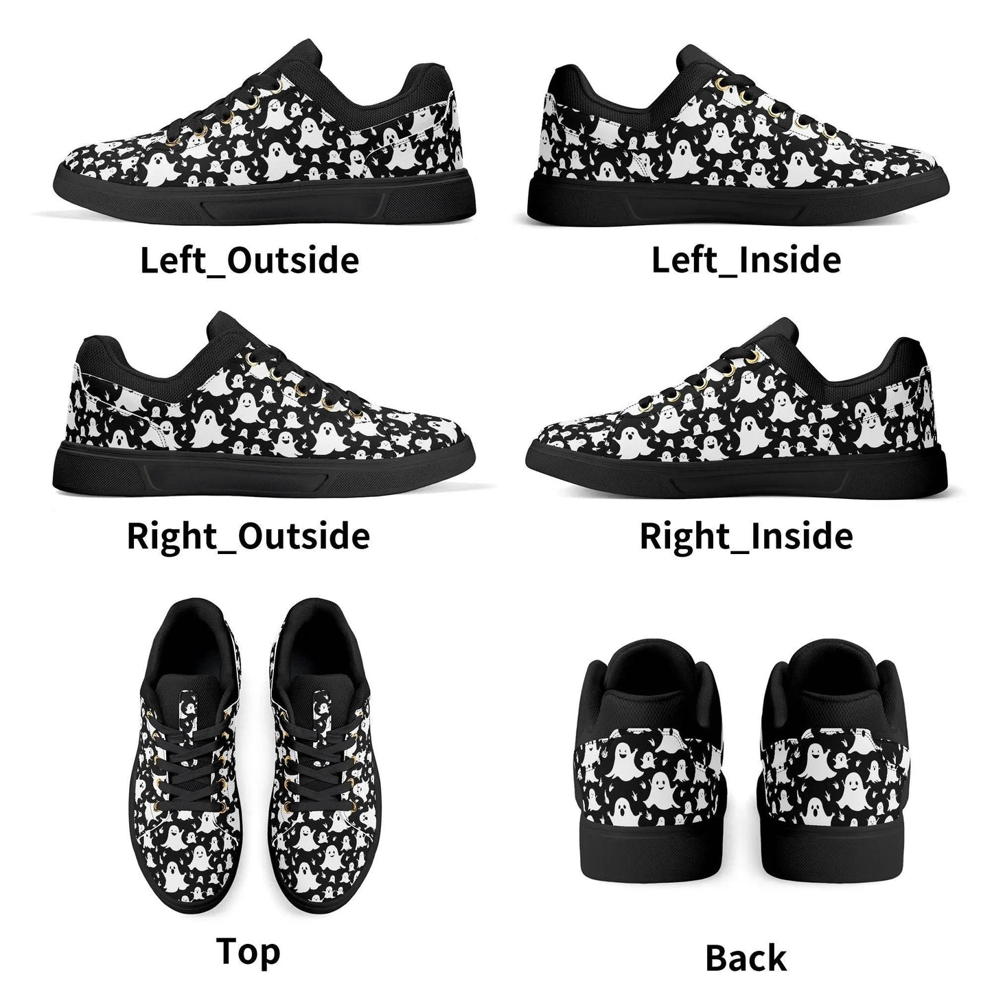 Unisex Spooky Ghost Lightweight Brand Low Top Mesh Shoes - DeRose Seasonal