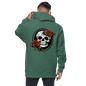 Skull and Rose Unisex fleece zip up hoodie - DeathDrip Branding - DeRose Seasonal