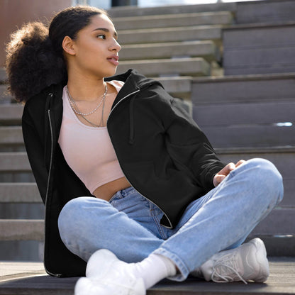Skull and Rose Unisex fleece zip up hoodie - DeathDrip Branding - DeRose Seasonal