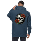 Skull and Rose Unisex fleece zip up hoodie - DeathDrip Branding - DeRose Seasonal