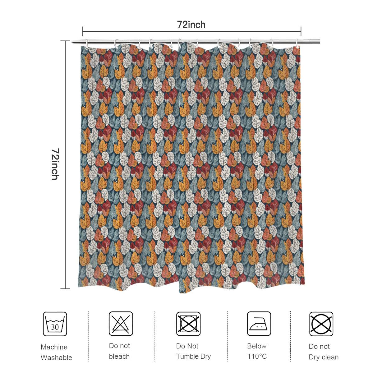 Fall into Winter Bathroom Four-Piece Set(Shower Curtain + Toilet Cover Mat + Toilet Foot Mat + Floor Mat)| Polyester - DeRose Seasonal