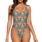 Pastel Flowers One-Piece Swimsuits Polyester and Spandex