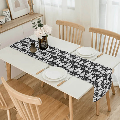Vintage Ghost Polyester Table Runner - DeRose Seasonal