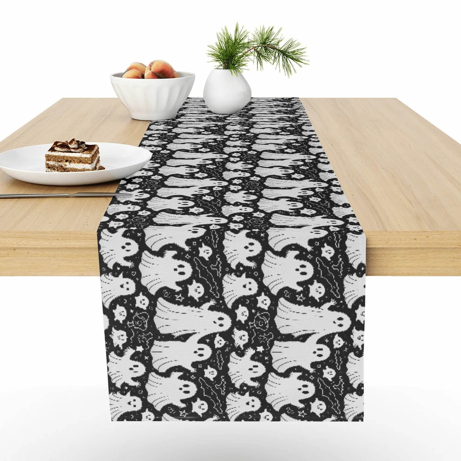 Vintage Ghost Polyester Table Runner - DeRose Seasonal