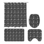 Little Devils Bathroom Four-Piece Set(Shower Curtain + Toilet Cover Mat + Toilet Foot Mat + Floor Mat)| Polyester - DeRose Seasonal