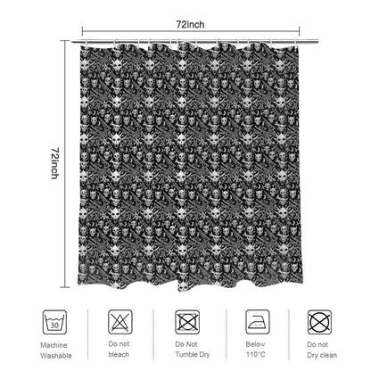Little Devils Bathroom Four-Piece Set(Shower Curtain + Toilet Cover Mat + Toilet Foot Mat + Floor Mat)| Polyester - DeRose Seasonal