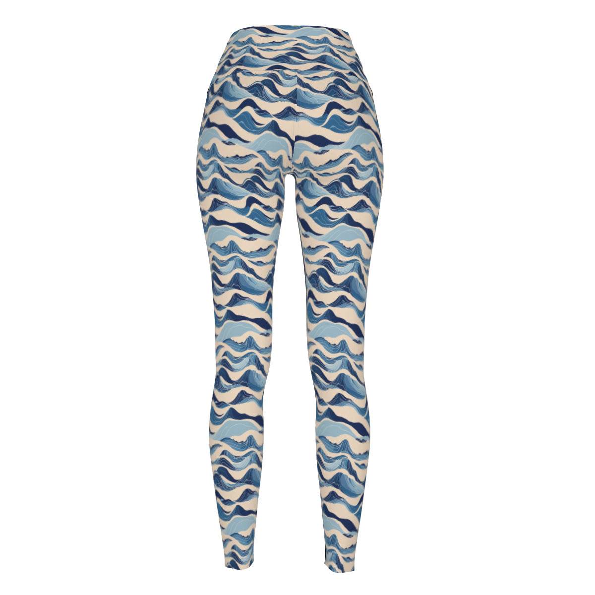 Blue Waves Women's Polyester Yoga pants Leggings - DeRose Seasonal