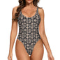 Gothic Emblem One-Piece Swimsuits Polyester and Spandex - DeRose Seasonal