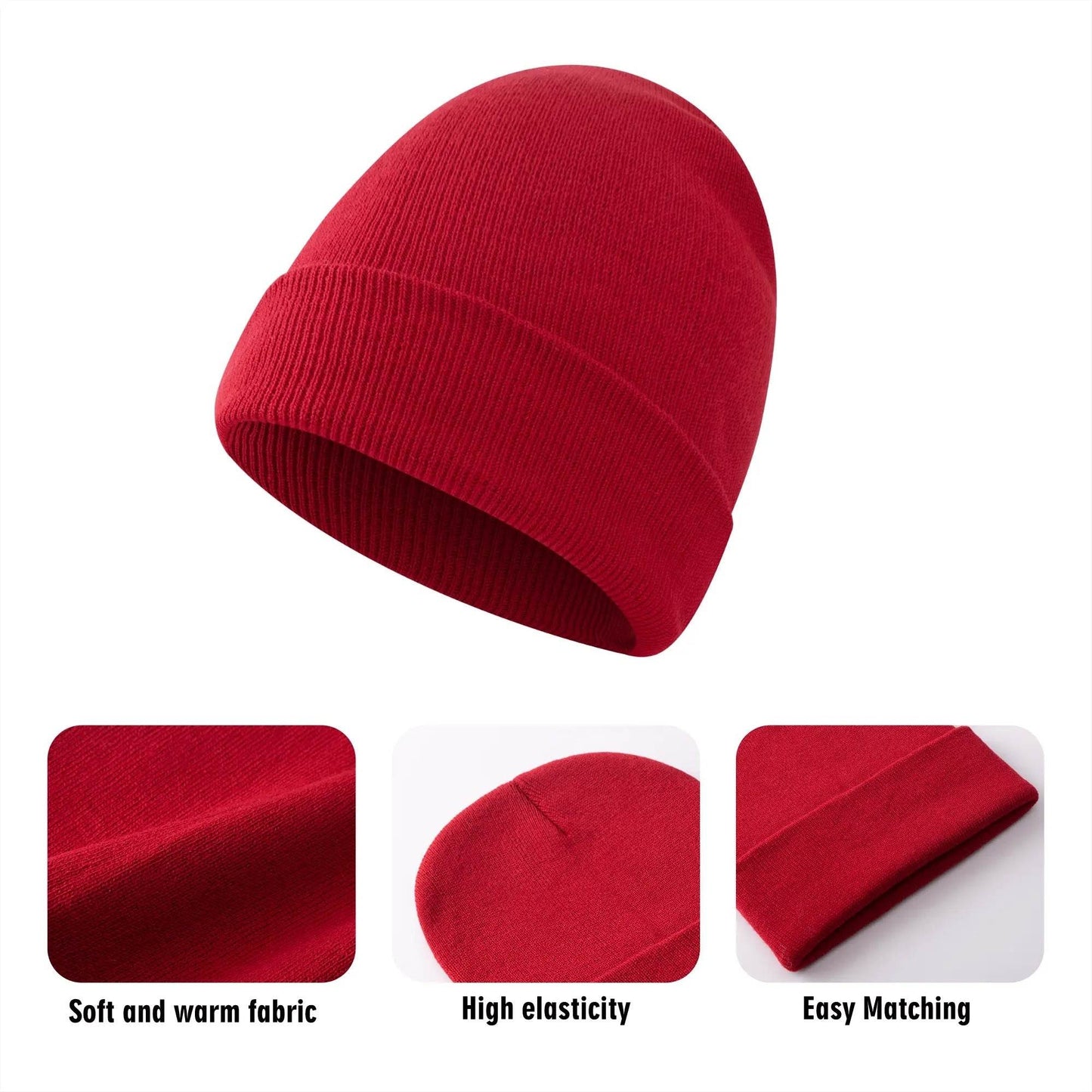 Warm Comfortable Knit Beanies - DeRose Seasonal